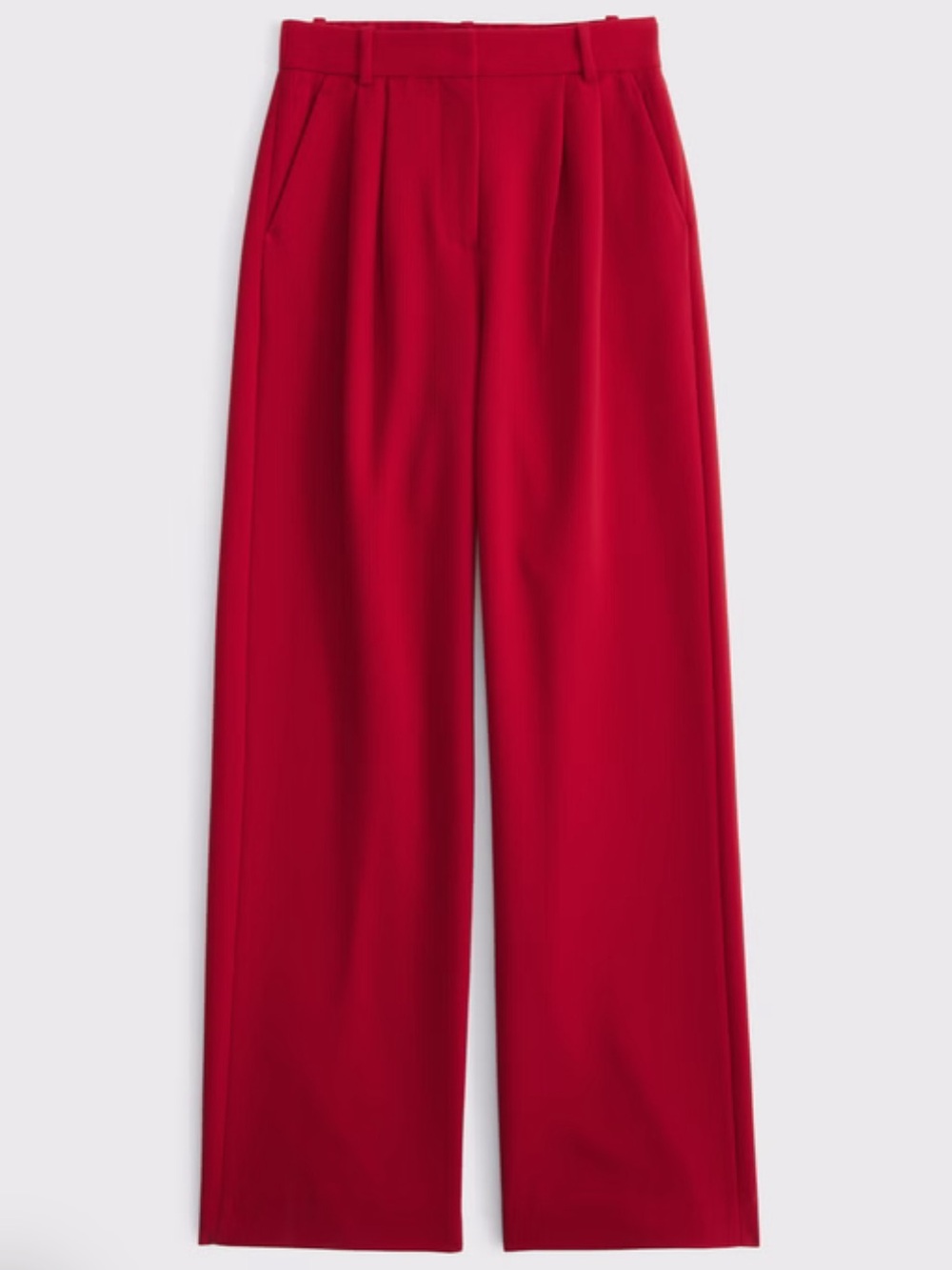 Abercrombie & Fitch Wide-Leg High-Rise Pants in Red